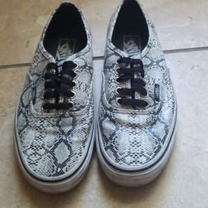 Faux snakeskin vans